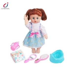 Juguetes 12 Sound IC Beauty Girl Silicone Vinyl Reborn Baby Dolls Toys 14 Inch Drinking Water Doll Girl Pee Doll Toy