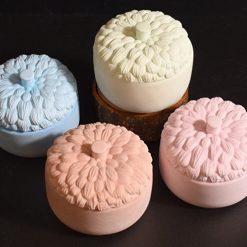 Christmas Pinecone Candle Cup Silicone Mold DIY Pinecone Gypsum Storage Box Cover Oak Fruit Jar Pendant Reusable details