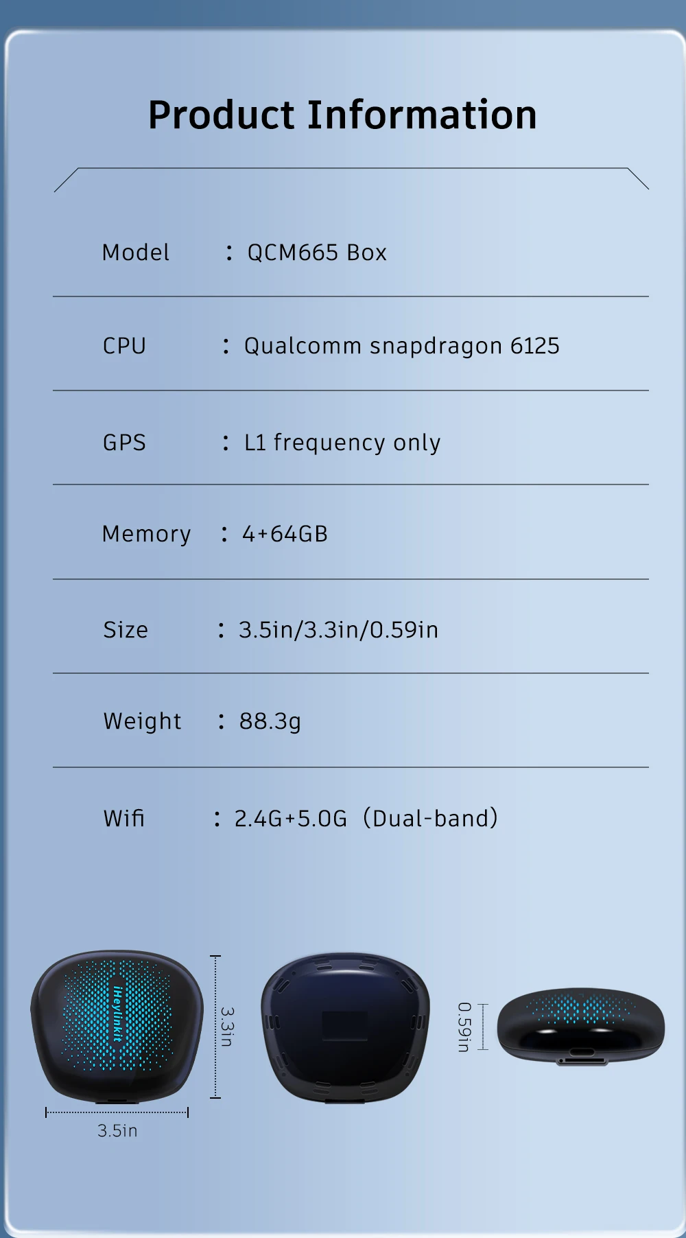 Ihey Linkit Wireless Carplay Ai Box 6125,4+64gb Android 13.0