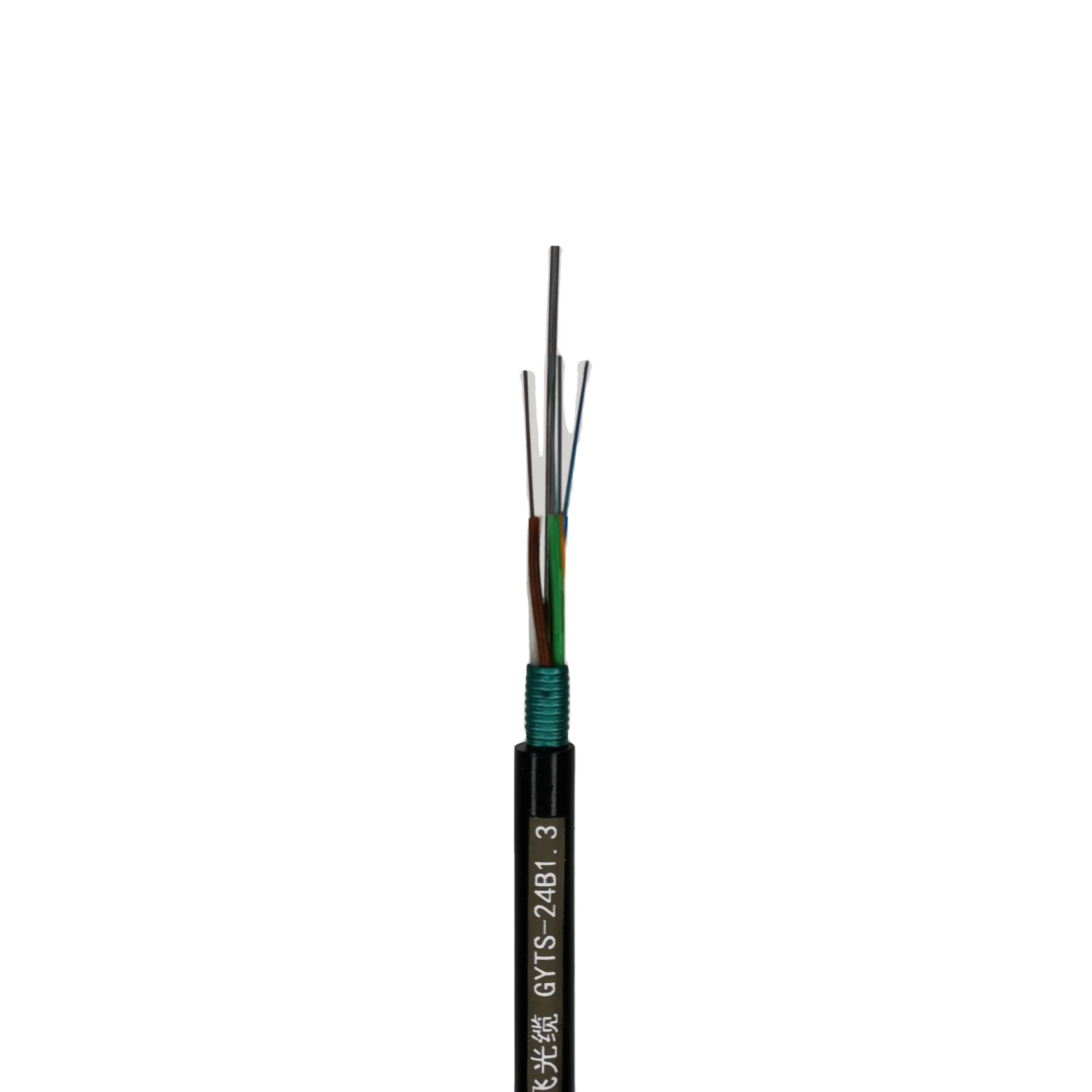 4/6/8/12/24/48 Core GYTS Single mode Direct Buried Fiber Optic Cable Outdoor Fiber Optic Cable For Telecommunication