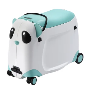 Hot Sale PP Panda Style Ride on Suitcase Lightweight Parents Could Carry on Fashion Kids Trolley Luggage