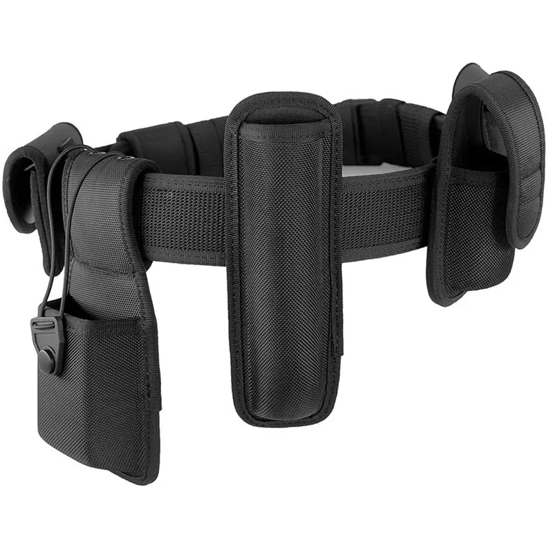 Outdoor Multifunctional Utility Duty Belt Rig Molded Pouches Kit Durable Tactical Security Belt Modular Equipment Belts