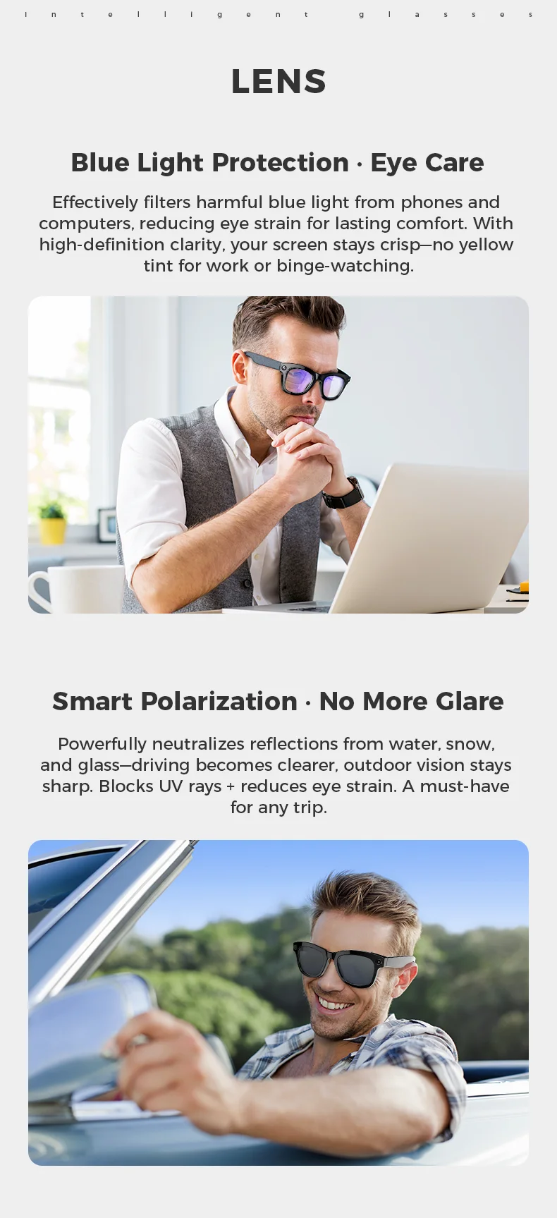 M01 Smart AI Camera Glasses 500w HD Camera Anti-Shake Record ENC AI Translation WIFI Sunglasses Smart Intelligence Headset 2025