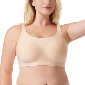 Everyday Seamless Wireless Jelly Strip Bra Thin Ice Silk Knitted Logo Cup Adjustable Convertible Straps Breathable