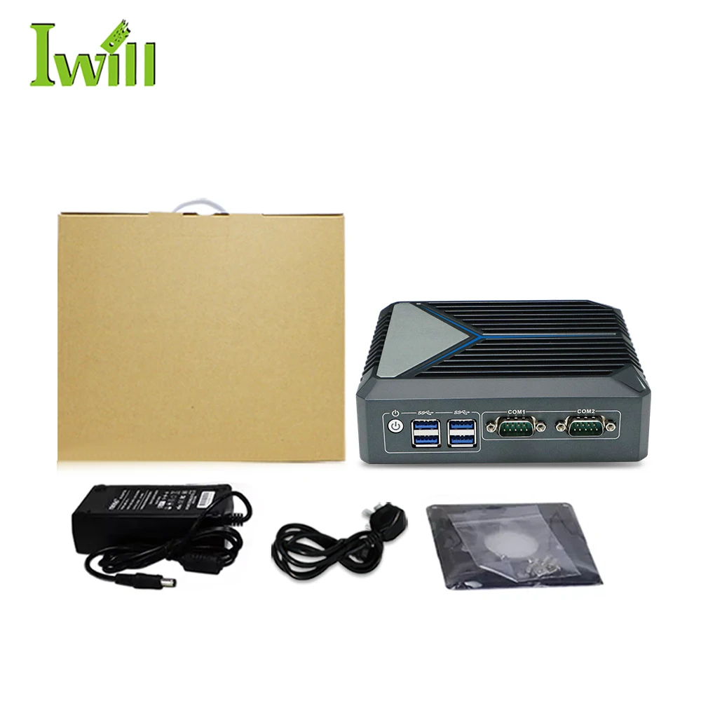 PARTAKER Fanless Mini PC, Desktop Computer, HTPC - View #2