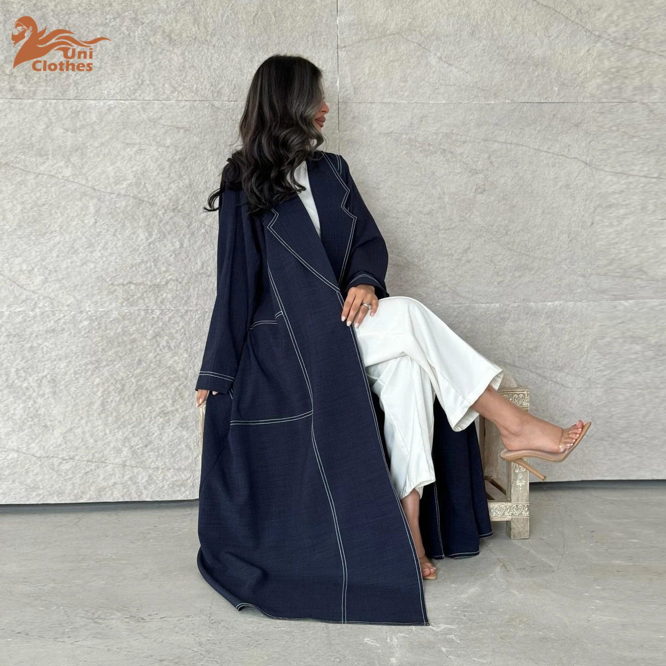denim abaya dress DENIM DRESS BLUE