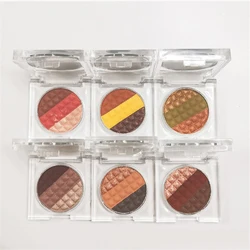 Компактная Трехцветная шоколадная Косметика Премиум-Качества, косметические инструменты, палитра теней для век частной торговой марки