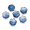 Crystal glass spacer beads - sapphire blue