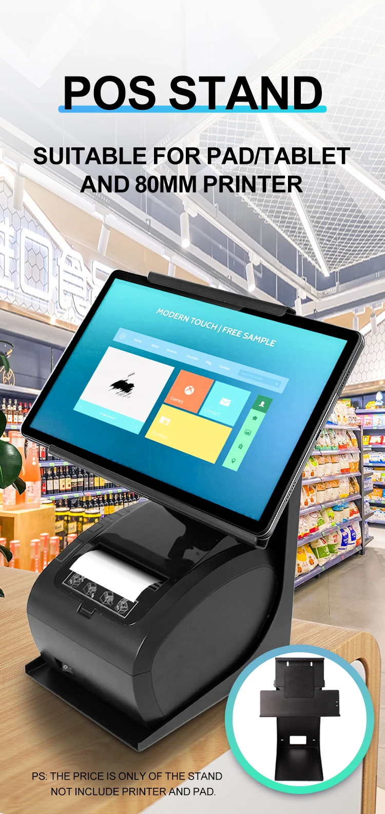 Shop Counter Printer Supermarket Shop Cashier Thermal Receipt Printer Zy306 Zy808 Zy908 Bill ...