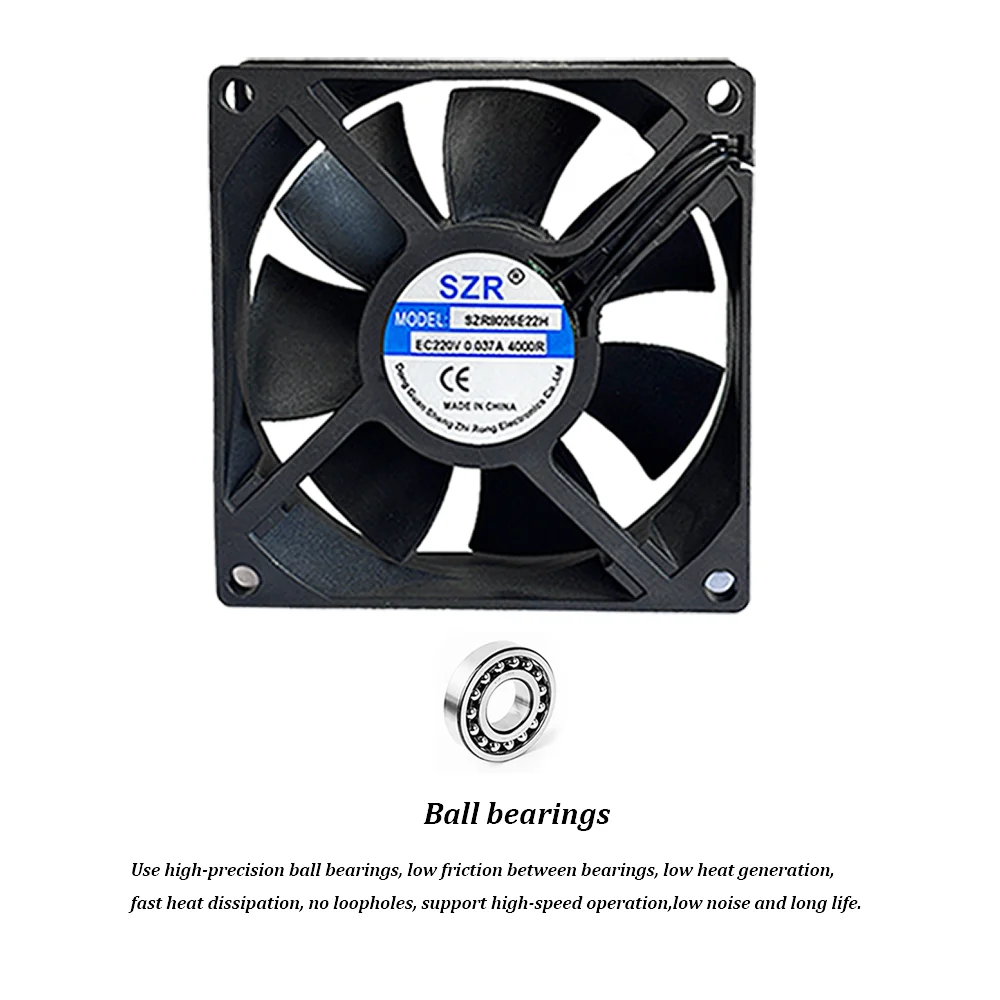 Industrial High-speed Plastic Radiator, 8025, Axial, Brushless - detail 16
