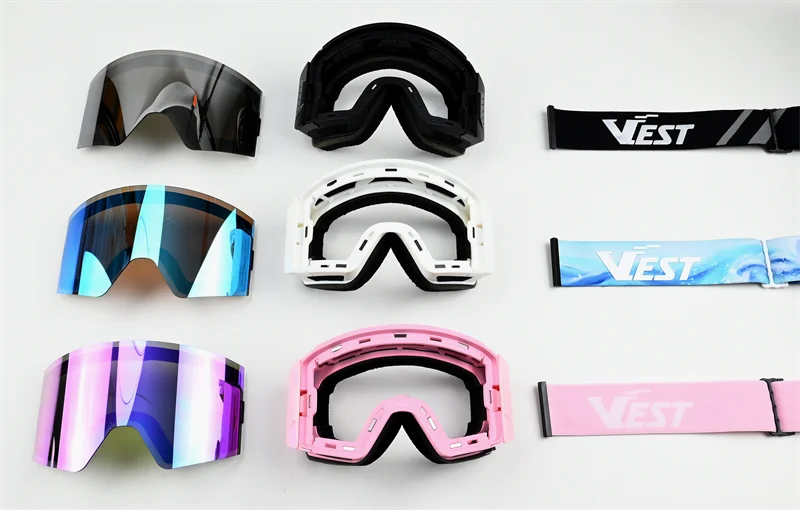 Get Sample Heated Snowmobile Ski Goggles Magnetic Removable Lens With Clip Electrically Anti Fog Snow Ski Glasses