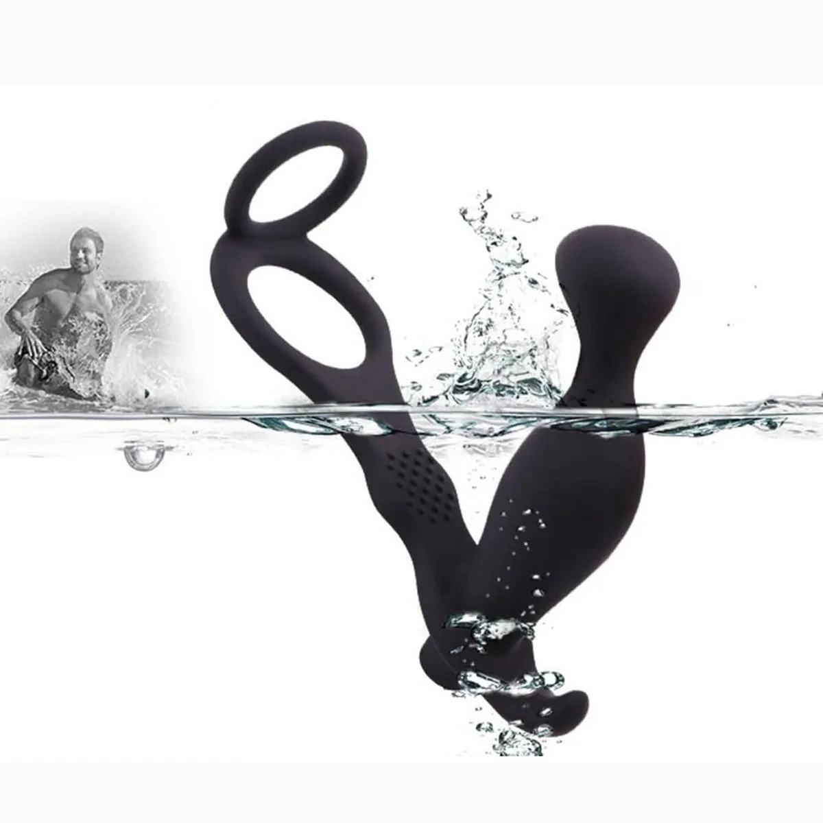 Prostate Massager Anal Vibrator with Cock Ring Anal Plug Anal Sex Toys P Spot Massager Male Sex Toys for Men Enema Products Prostate Massager Anal Vibrator with Cock Ring Anal Plug Anal Sex Toys P Spot Massager Male Sex Toys for Men Enema Products