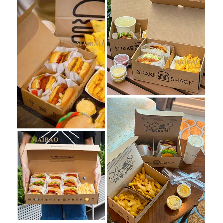 Chips And Burgers In Polystyrene Containers On The Counter Of A Takeaway Fast Food Stall At A - Foto 4