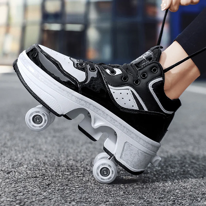 in Deform Skate Automatic Walking Shoes Kids' Roller Skate and Sneakers  with PU Upper Durable