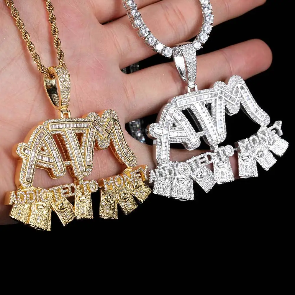 Iced Out Bling Letters ATM After popular The Money Limited Edition Pendant