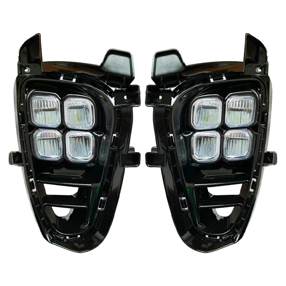 Pair Of 4-Eye DRL LED Fog Lights – Fits 2019-2020 Kia Sorento (Front Bumper L+R)