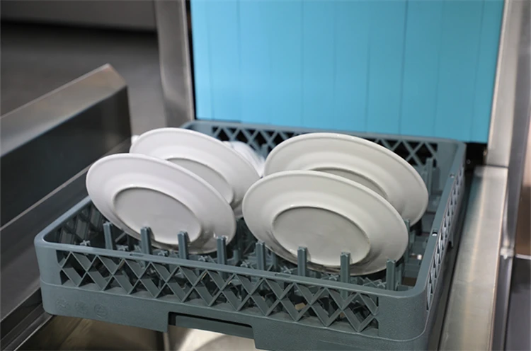 380V Tunnel Type Dish Washing Tools 120 Baskets Each Hour Double Dryers Industrial Dish Washing Machine