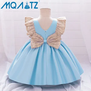 MQATZ Wholesale Price Girl Party Dress Custom Logo Princess Flower Kids Clothing for Toddle Baby Girls Wear LAL34