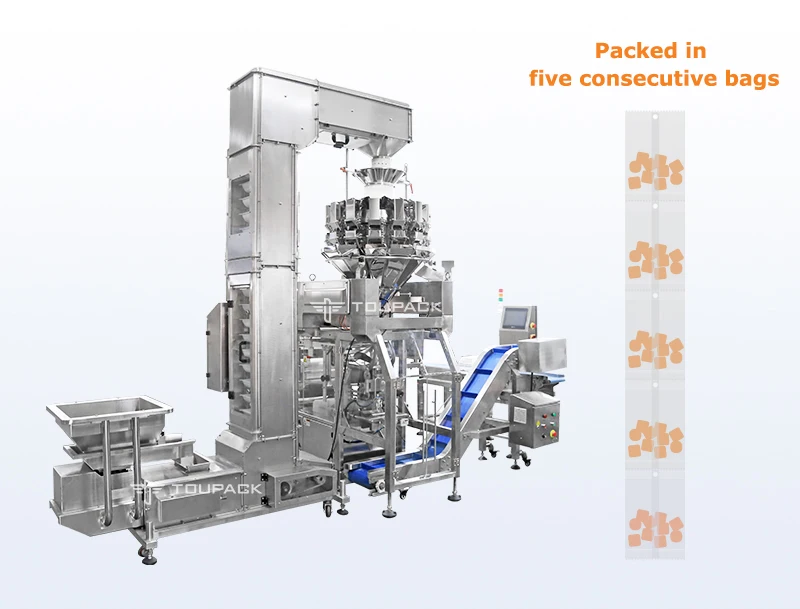 Fully Automatic 14 Heads Multihead Weigher Packing Machine with 220V and 1 Year Warranty for High Speed Granule Filling