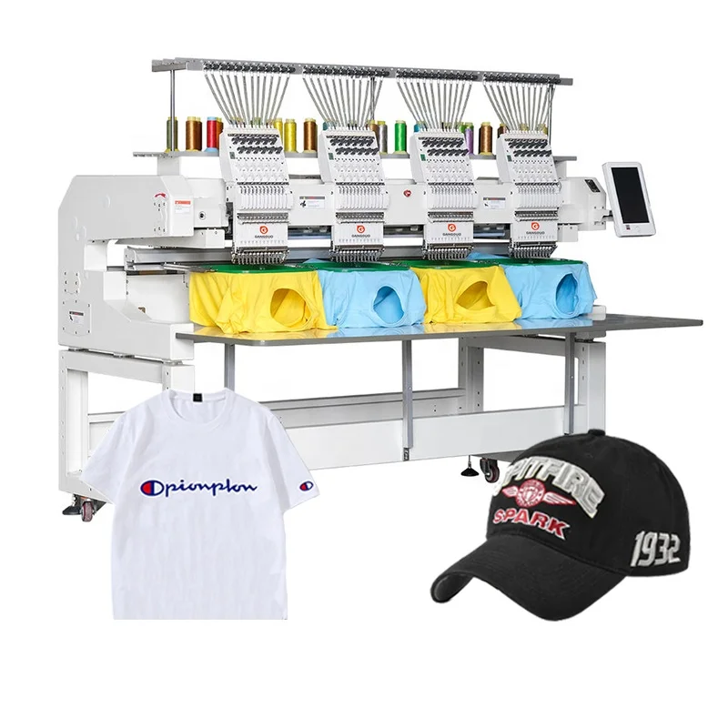 Computerized Multihead Industrial Embroidery 4 Cabezal Bordar Broderie Industrielle Maquina Bordadora De Gorras Machine