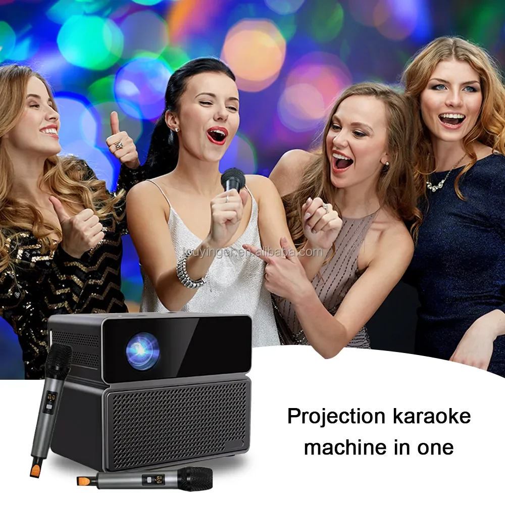 Touyinger E900 Projection Karaoke Machine In One Projector Full Hd