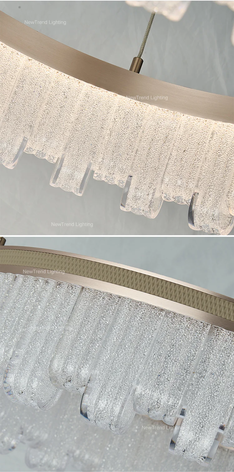 lc9850 modern style indoor decoration pendant light living dining room restaurant acrylic led ring chandelier-3