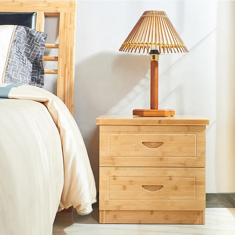 Ночная тумбочка из бамбука с выдвижным ящиком, многофункциональная для спальни, гостиной, ванной комнаты, домашняя мебель, боковой стол