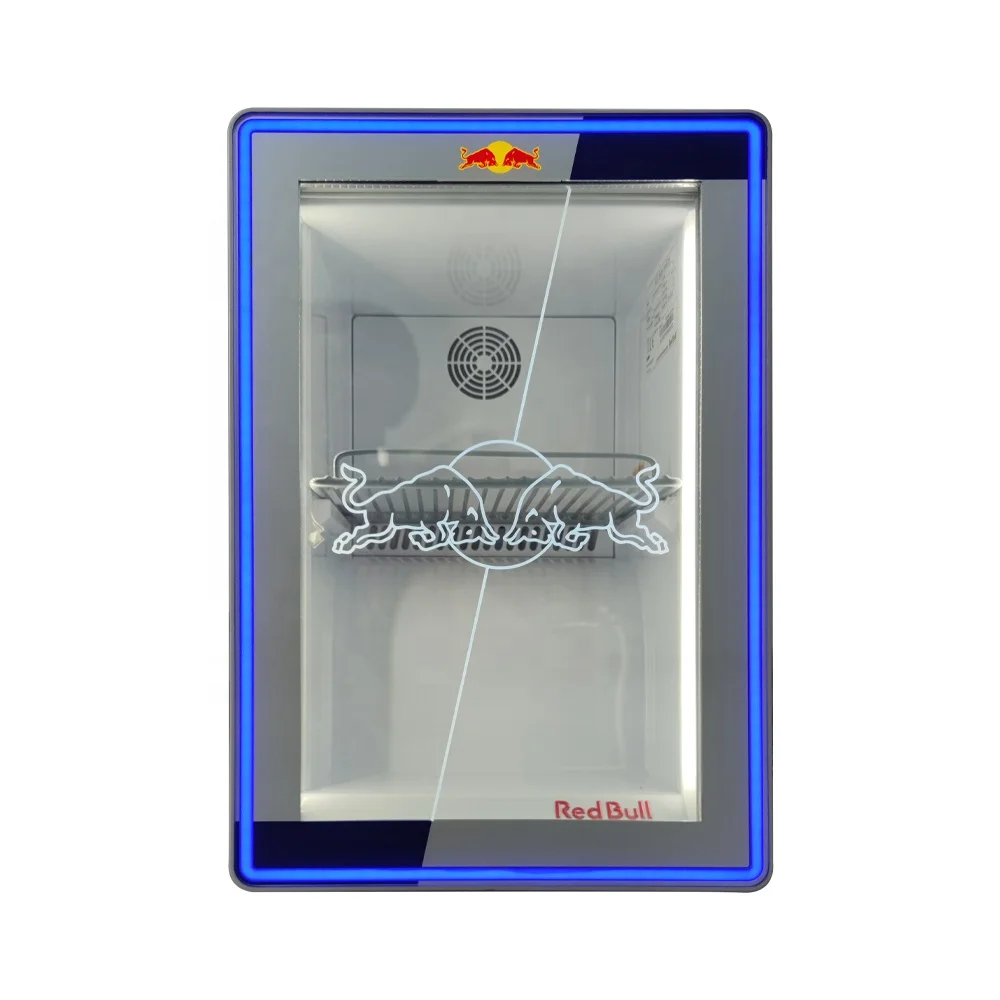 Stylish Redbull Single Door Display Cooler - Stainless Steel