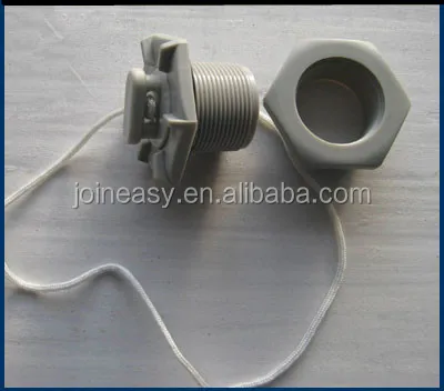 Boat Air Valve Drain Valve with Rope Lightweight Durable Easy to Operate Valves for Inflatable Boats Fishing Boat Kayak