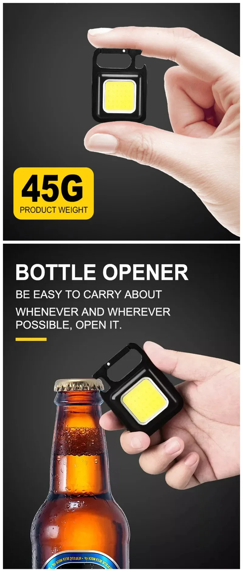 Flashlight Packable Rechargeable LED Flashlight - Durable, Bright, and Versatile