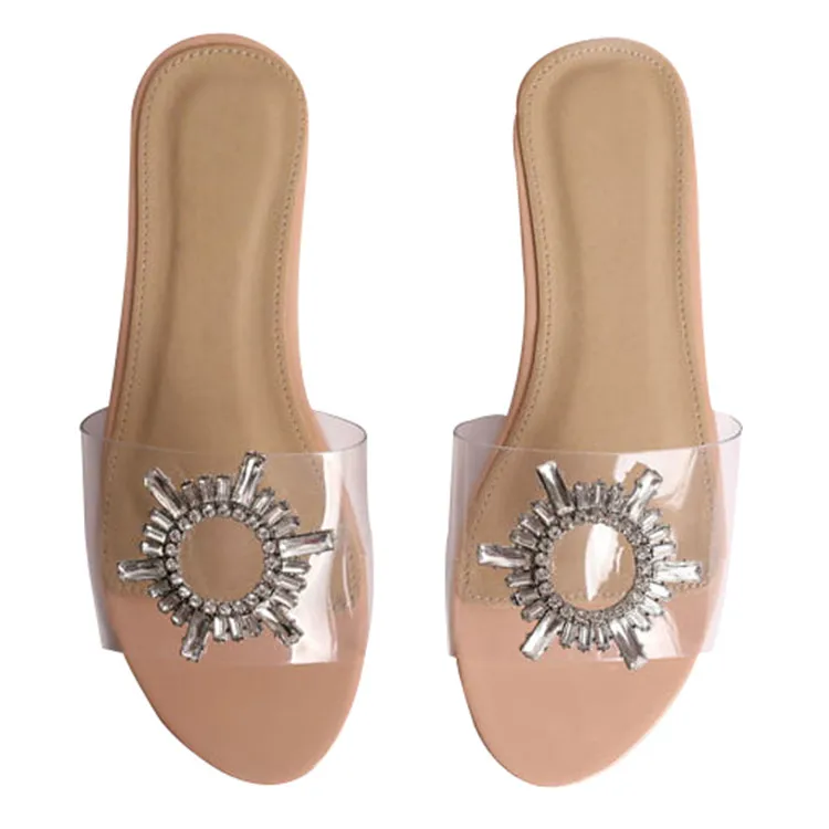 2021 Transparent PVC Sandals Flat Sandals Women