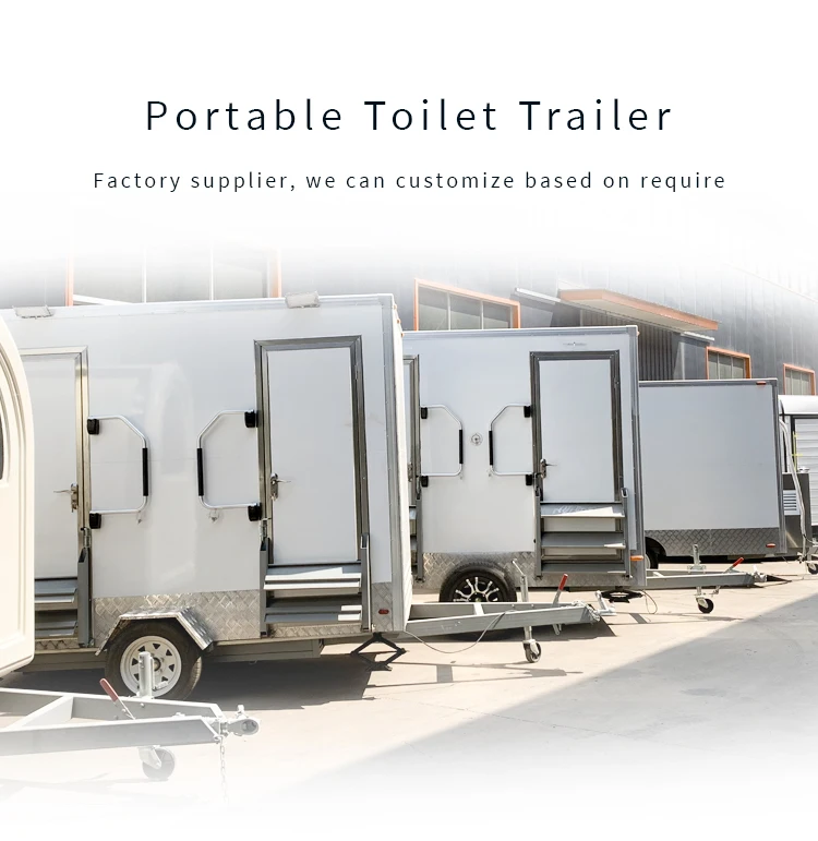 Mobile 2 Axle Portable Travel Shower Toilets Mobile Plastic Luxury ...