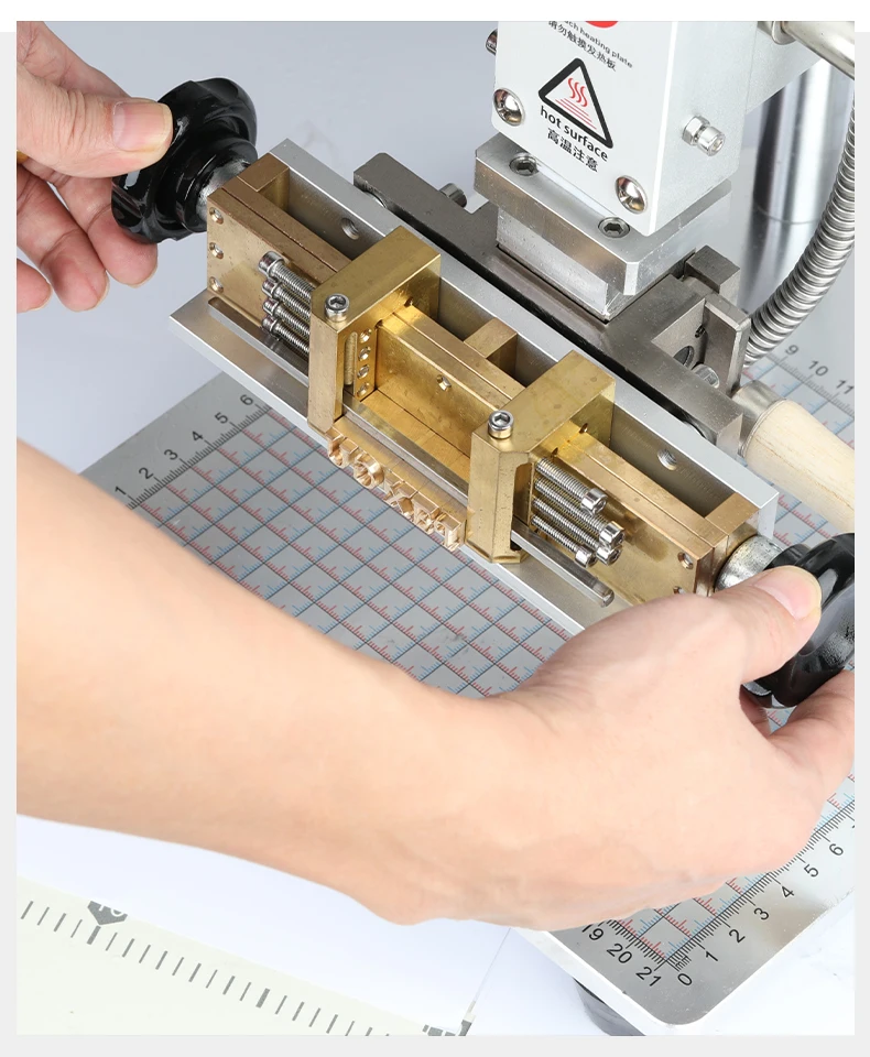 Fast Greek Alphabet Flip Hot Stamping Machine Embossing Tool Embossing