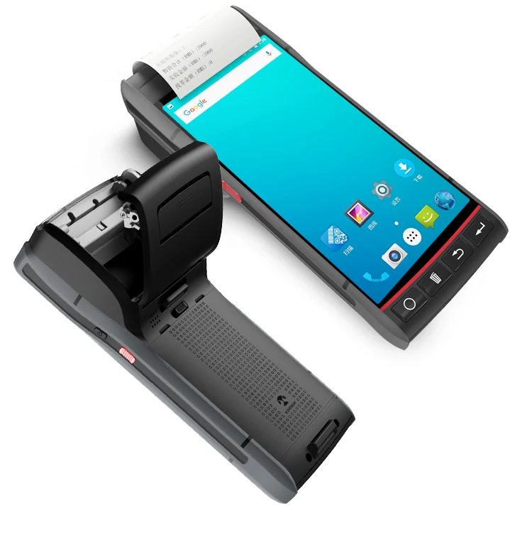 Barway S60 5 дюймов Android 9 0 беспроводной сканер штрих-кодов с принтером портативный PDA мобильный терминал