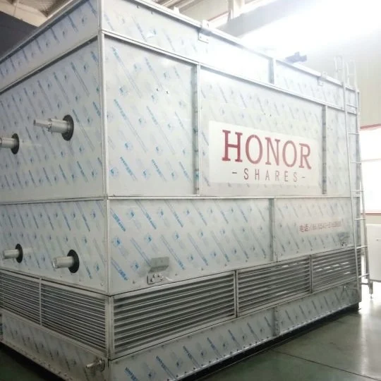 Customizable industrial evaporative condensers for large cooling plants
