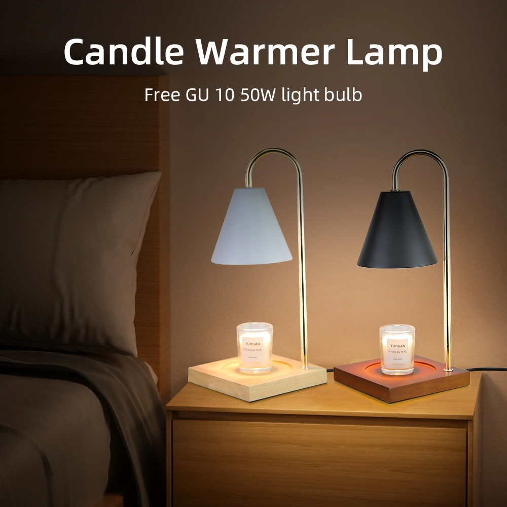 With Dimmer Melt Electric Lamp Wooden Base Wax Melts With Fragrance