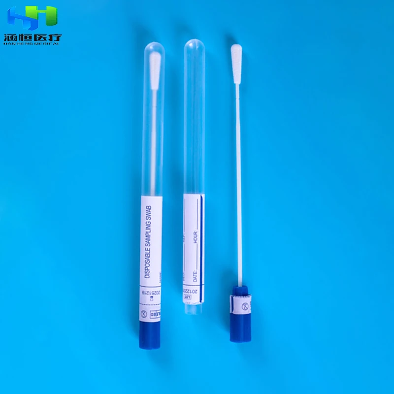 Hanheng Flocked Swabs with Transport Tube for Virus Testing - Oropharyngeal-Nasopharyngeal-CE0197/ISO13485/REACH/UKCA