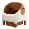 5550665 cm lettiera intelligente per gatti stile aperto 76L - bianco marrone