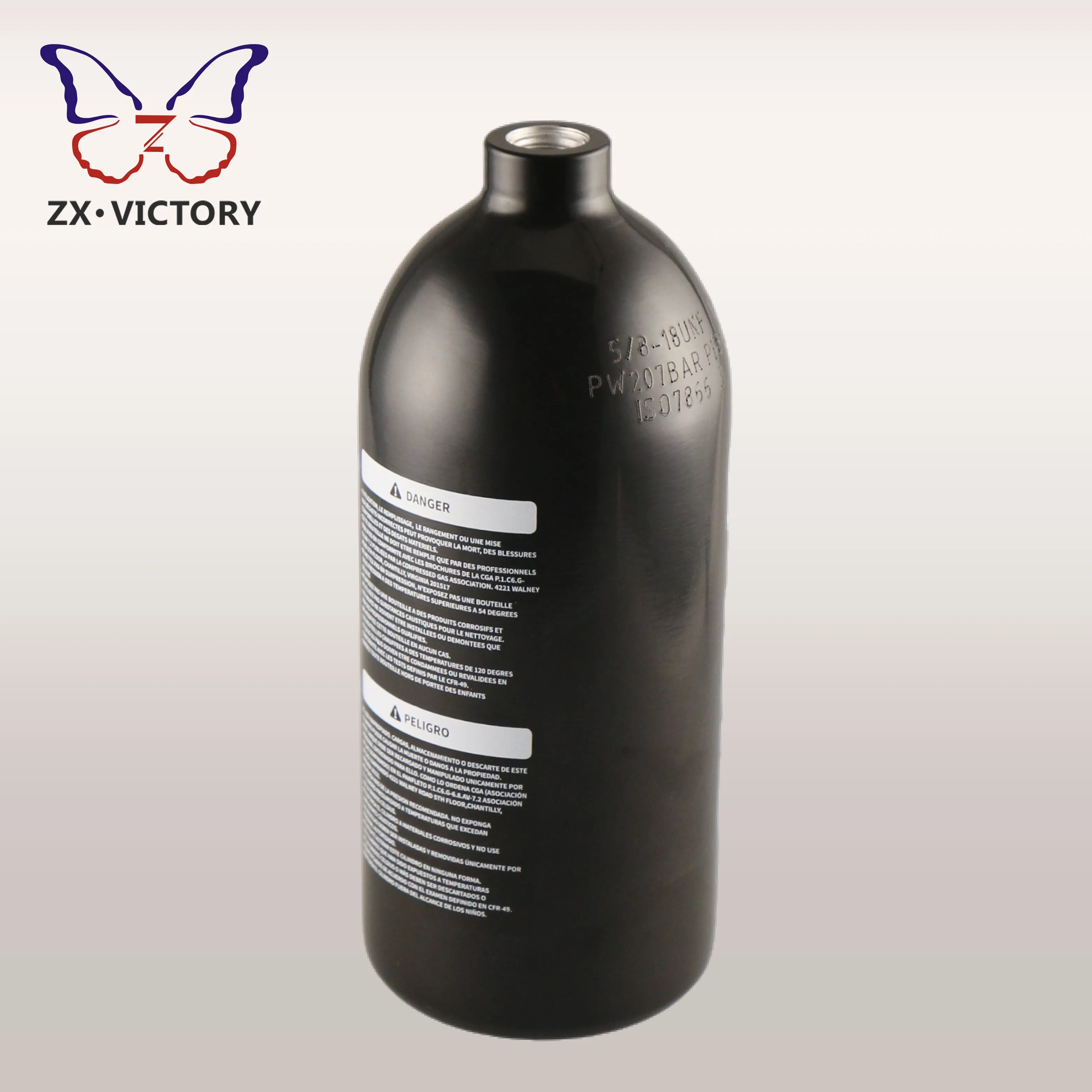 ZX TPED/DOT批准的207巴3000磅/平方英寸高铝缸CO2 10ci 13ci 22ci 26ci