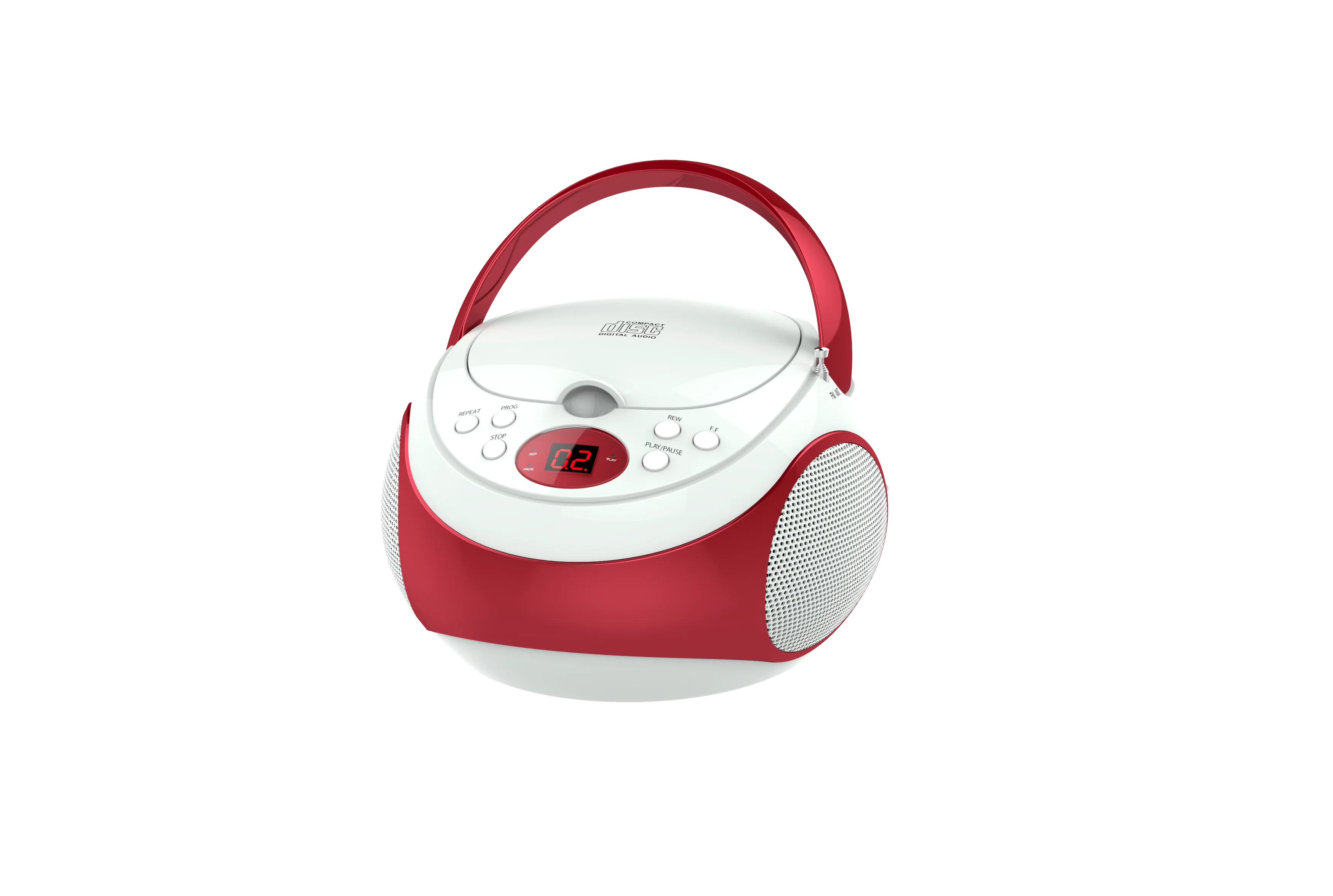 Portable CD/DVD/VCD Player with AM/FM Radio & Dual Stereo Speakers 3.5mm AUX Input for Home or On-The-Go Entertainment