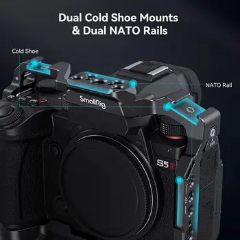 SmallRig G9 II S5 II S5 IIX Camera Cage for LUMIX G9 II / S5 II / S5 IIX With Built-in 2 Cold Shoes detail image