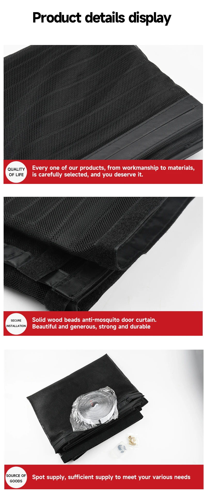 Magnetic mosquito curtain door motorized pergola netting perma net