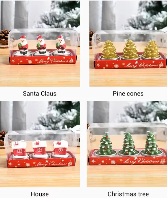 Candle Gift Set Santa Claus Vela Cera Parafina De Navidad Paraffin Wax ...