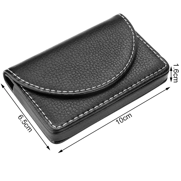 Elegant Pocket Business Card Holder in Black and Silver