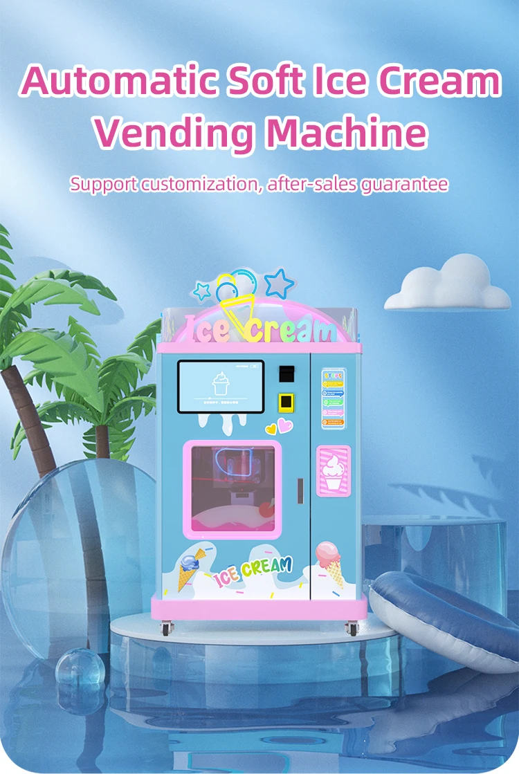 Fully Automatic Soft Ice Cream Vending Machine For Business Buy Ice