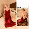 Abito senza spalline bordeaux + reggiseno