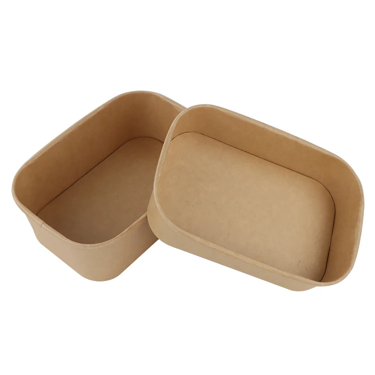 HIgh quality custom disposable eco friendly brown paper food packing container
