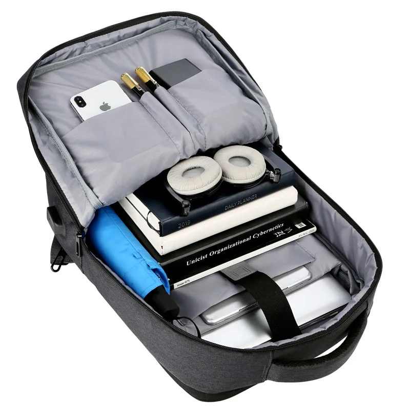 15 17 Inch Expandable Backpack With Usb Charging Port Waterproof Luggage Laptop Rucksack Travel Business Backpack for Men Women