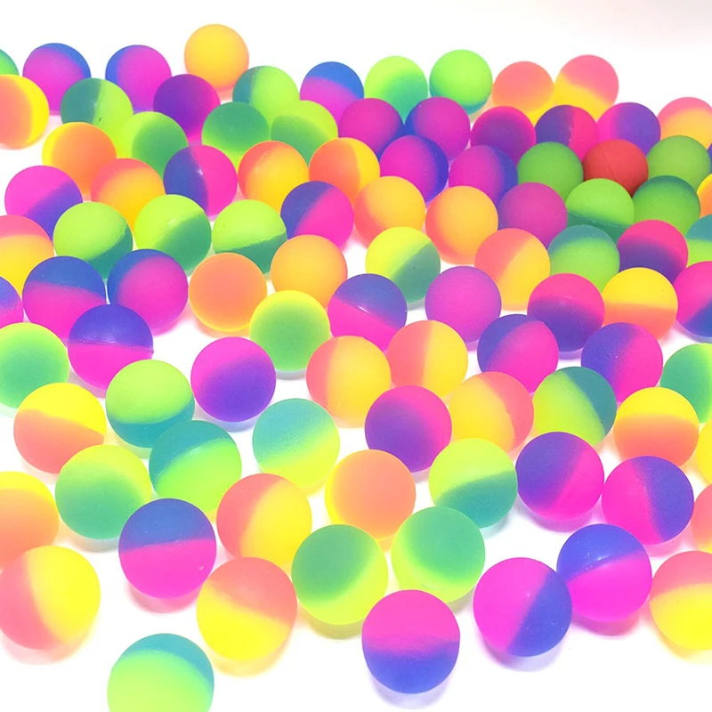 Wholesale Customizable Colors & Size Cheap Floating Dual Color Mix Bulk Bouncy Toy Ball Promotion Skip & Jumping Toy