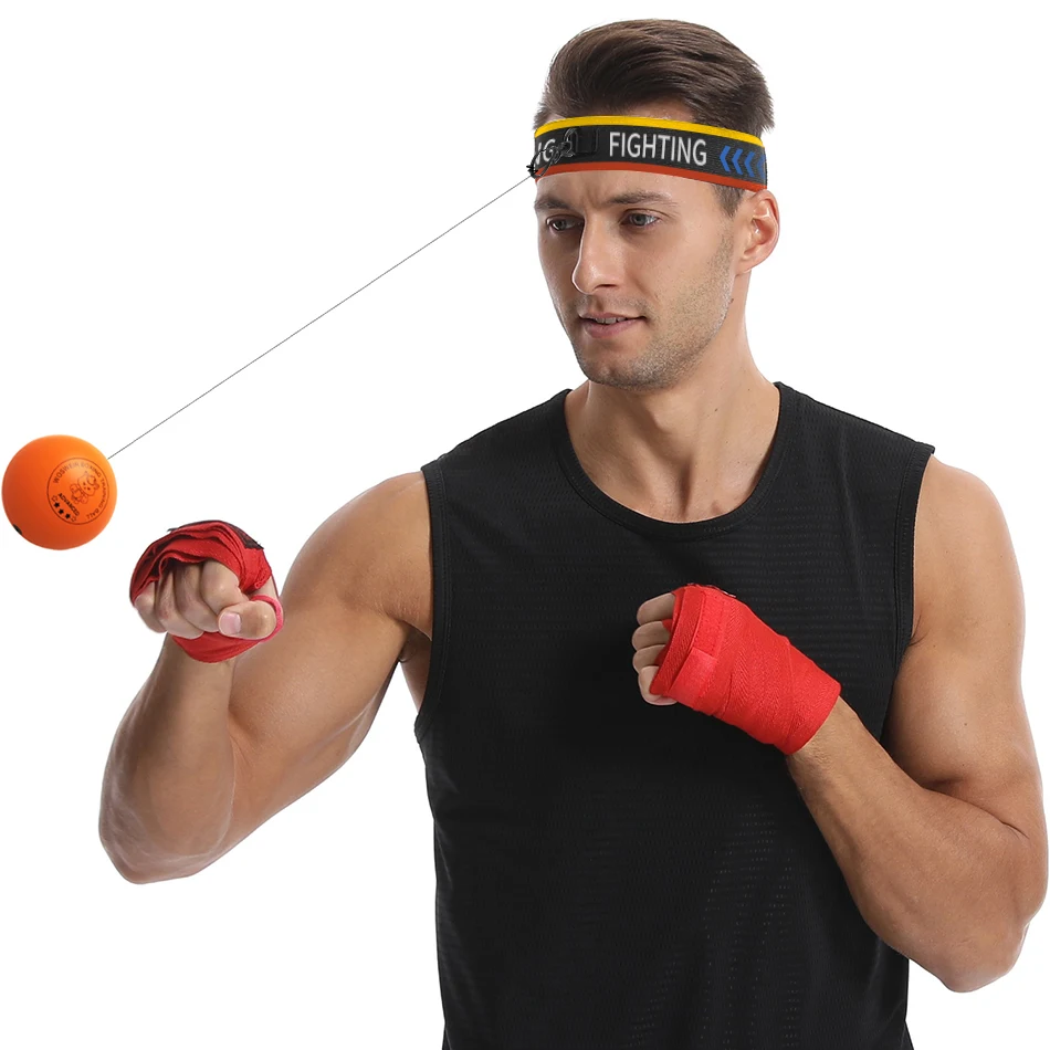 WOSWEIR-儿童之家训练速度球头戴式魔术反应冲孔光滑PU泡沫减压工具速度球